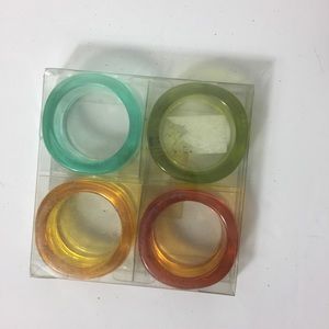 Decorative Multicolor Shabby Chic 4 Napkins Ring